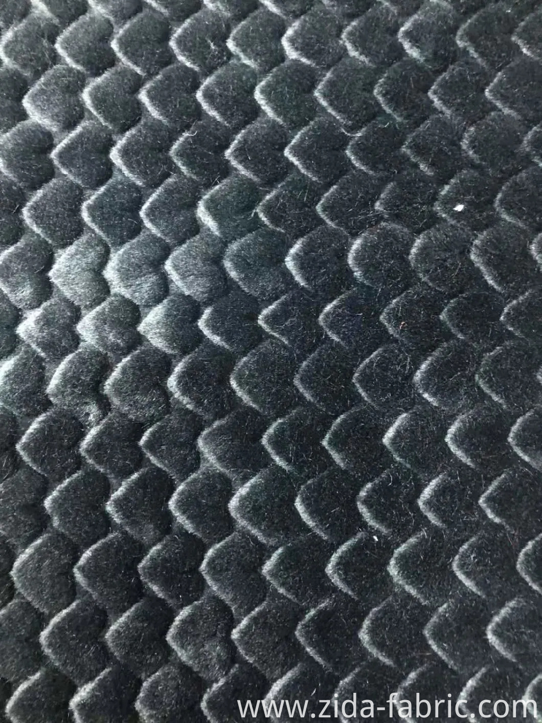 100%Poyester Mink Hair-Like with Jacquard Knitted Fabric